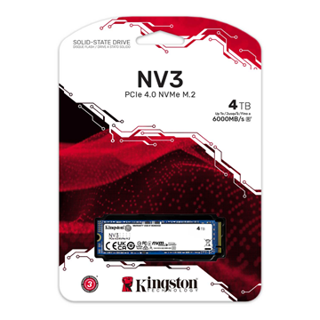 Imagen de Kingston NV3 SSD NVMe 4TB 6,000MB/s SNV3S/4000G