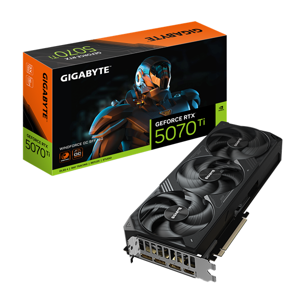 Imagen de Gigabyte GeForce RTX 5070Ti WINDFORCE OC SFF 16GB GDDR7 WINDFORCE OC SFF GV-N507TWF3OC-16GD