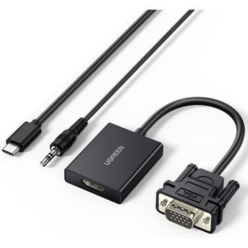 Imagen de Adaptador Ugreen Vga A Hdmi Hembra Black