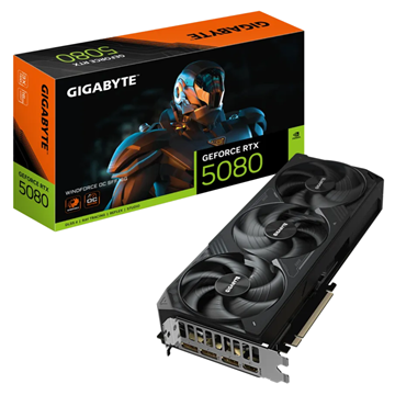 Imagen de Gigabyte RTX 5080 Nvidia GeForce WINDFORCE OC 16GB (GV-N5080WF3OC-16GD)