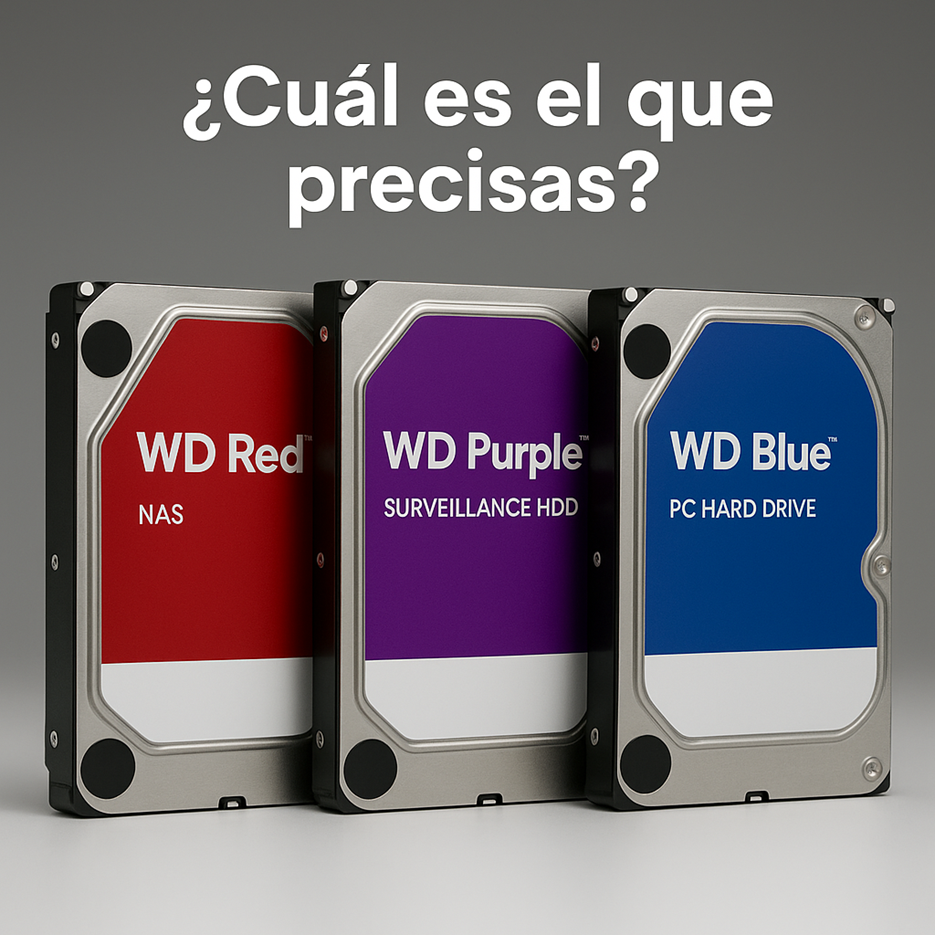Comparativa discos Western Digital 3.5” en Uruguay: Blue, Red, Purple, Black y Gold – ¿Cuál comprar en 2025?