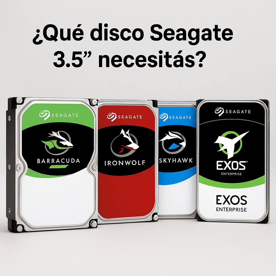 Seagate Barracuda, IronWolf, SkyHawk y Exos: ¿Qué disco 3.5” comprar en 2025?