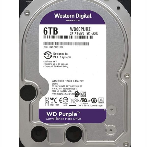 Imagen de Western Digital Disco Duro 6 TB Purple WD64PURZ
