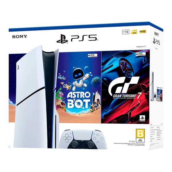 Imagen de Consola Ps5 Sony 16gb 1tb Blu-ray Dvd Astro Bot + Gran Turismo 7