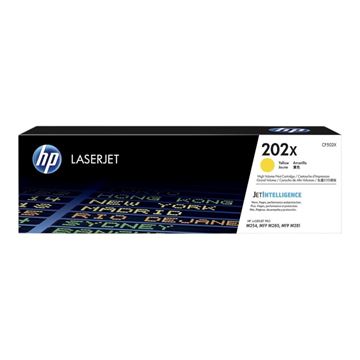 Imagen de HP 202X Toner Amarillo CF502X — Cartucho de Tóner LaserJet Alta Capacidad