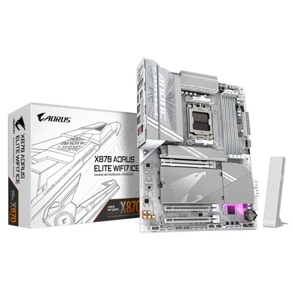 Imagen de GIGABYTE X870 A ELITE WF7 ICE ATX DDR5 Wi-Fi 7 AM5