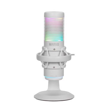 Imagen de Micrófono Marvo MIC-07 USB RGB Wh
