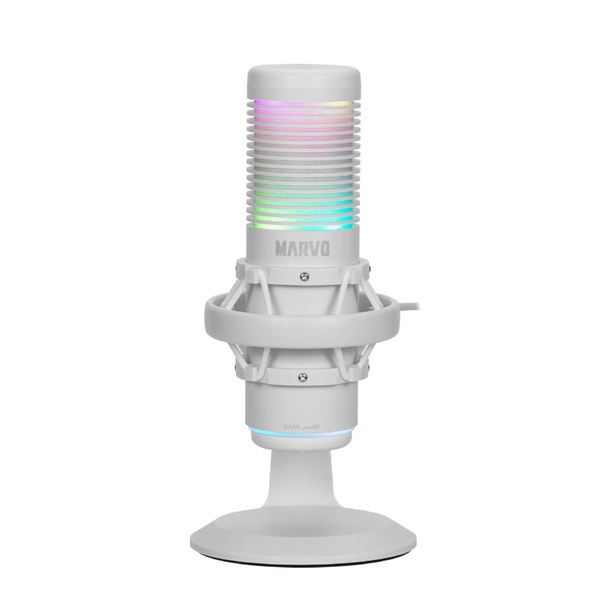 Imagen de Micrófono Marvo MIC-07 USB RGB Wh