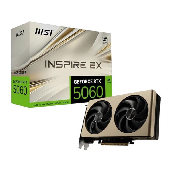 Imagen de MSI GeForce RTX 5060 8G INSPIRE 2X OC Tarjeta Gráfica.