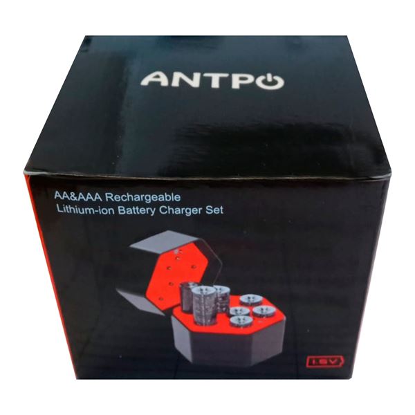 Imagen de Cargador Para 8 Pilas AA / AAA Antpo 1,6v
