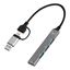 Imagen de Hub Usb C / Usb A 4en1 Unno Hb1014sv 4 Puertos Usb A