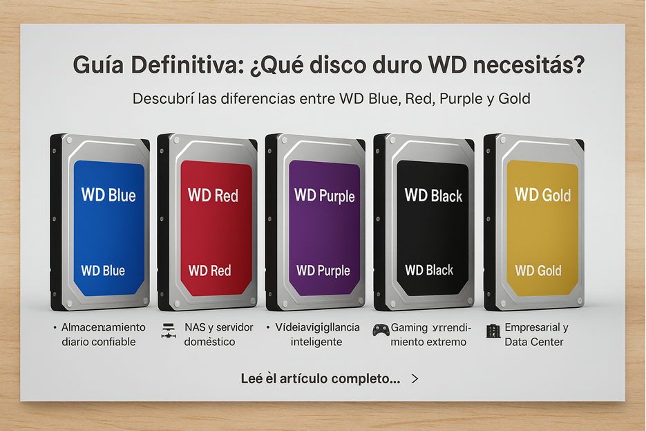 Discos duros Western Digital en Uruguay: precios, modelos y capacidades (2025)
