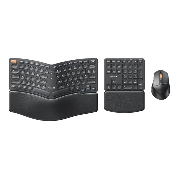 Imagen de Combo Mouse y Teclado Español Ergonómico Inalámbrico 3en1 ProtoArc Ekm04