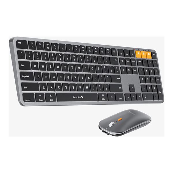 Imagen de Combo Mouse y Teclado Retroiluminado Bluetooth ProtoArc Km100-a