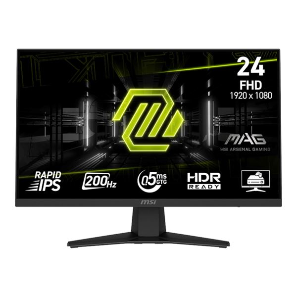 Imagen de Monitor Plano Gaming Msi Mag244f 23,8" Ips Fhd 200hz 0,5ms