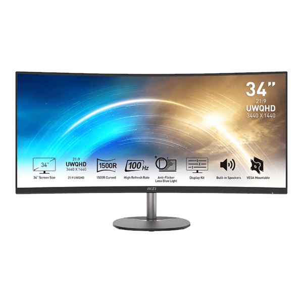 Imagen de Monitor Gaming Curvo Msi Pro Mp341c 34'' Uwqhd 100hz