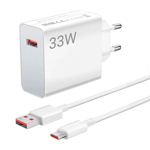 Imagen de Kit Cargador con Cable Xiaomi 33w Usb-A a Usb-C