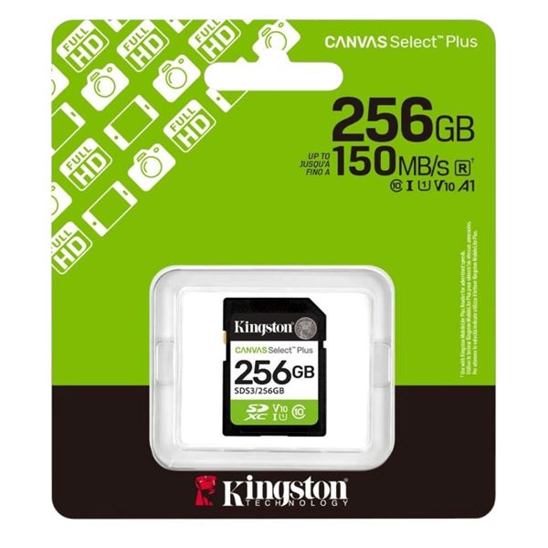 Imagen de Kingston Canvas Select Plus microSDXC 256GB Clase 10 A1 SDCS3/256GB