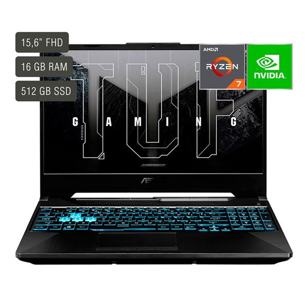 Imagen de Notebook Gamer Asus Tuf 15,6'' Ryzen 7 16gb 512gb Win11 Rtx3050