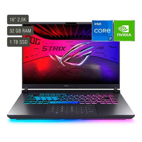 Imagen de Notebook Gamer Asus Rog Strix 16'' Core I7 32gb 1tb Win11 Rtx5070