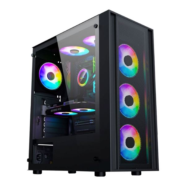Imagen de Gabinete Gaming Marvo Ca-123 Panel RGB Mid Tower Atx