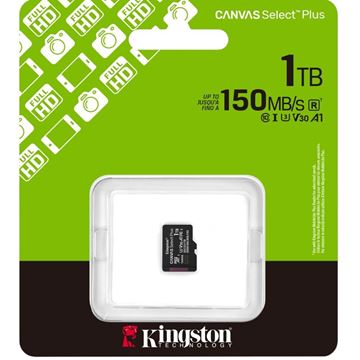 Imagen de Kingston Canvas Select Plus Gen3 microSDXC 1TB 150MB/s A1 U3 V30 (SDCS3/1TB)