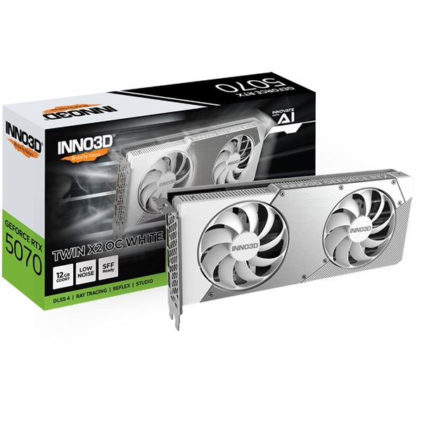 Imagen de Tarjeta De Video Geforce RTX 5070 12GB GDDR7 Blanco Inno3d