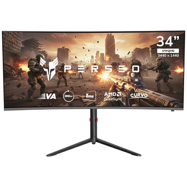 Imagen de Monitor Curvo 34" Perseo 3440x1440 180hz 1Ms Freesync