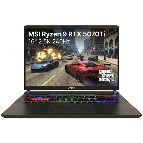 Imagen de Notebook Gamer MSI Ryzen 9 RTX 5070Ti 16GB 1TB 16" 2.5K