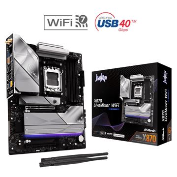 Imagen de Motherboard Asrock X870 Livemixer Wifi Am5