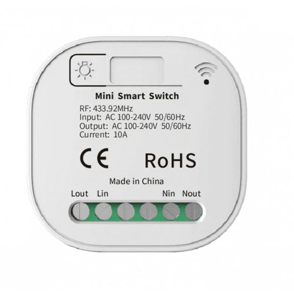 Imagen de Receptor Controlador Moes RT-S-Z-RC 1 Canal RF433M