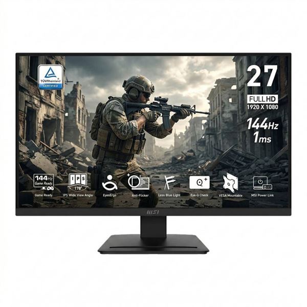 Imagen de Monitor Gamer 27" FHD 144hz 1ms MSI Pro