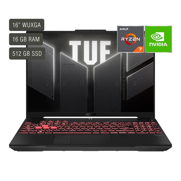 Imagen de Notebook Gamer Asus Tuf 16'' Ryzen 7 16gb 512gb Win11 Rtx4050