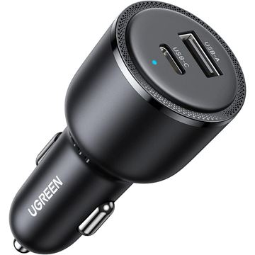Imagen de Cargador Ugreen De Auto Usbc Pd Usb 63w Negro
