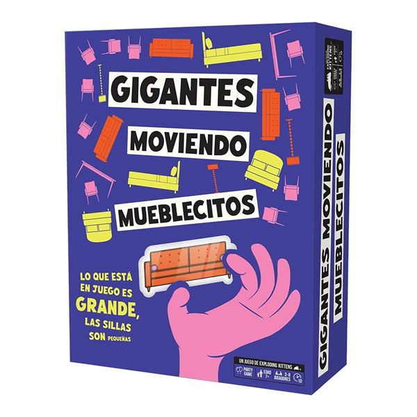 Imagen de Juego De Mesa Exploding Kittens Gigantes Moviendo Mueblecitos +7