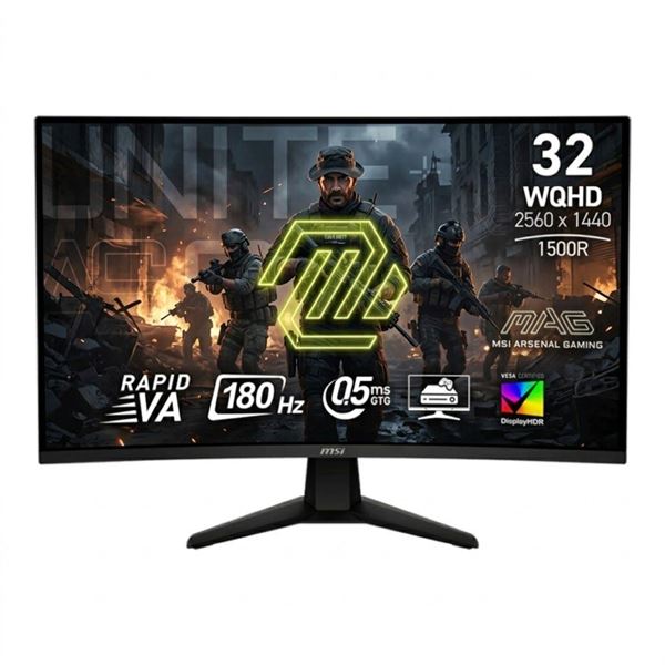 Imagen de Monitor Gamer Curvo MSI 32" 2K HDR 180hz PS5