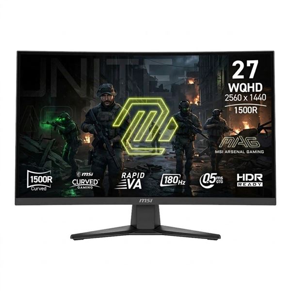 Imagen de Monitor Gamer Curvo MSI 27" 2K HDR 180hz PS5
