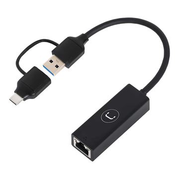 Imagen de Adaptador Usb C / Usb A - Ethernet Unno Ad3007bk
