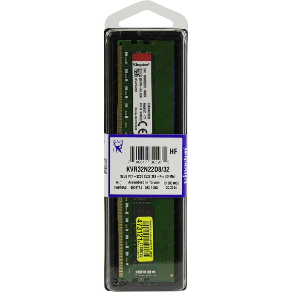 Imagen de Kingston 32gb DDR4 3200 KVR32N22D8/32