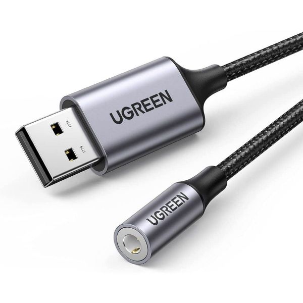 Imagen de Adaptador Ugreen Usb A Audio 3,5mm Gray