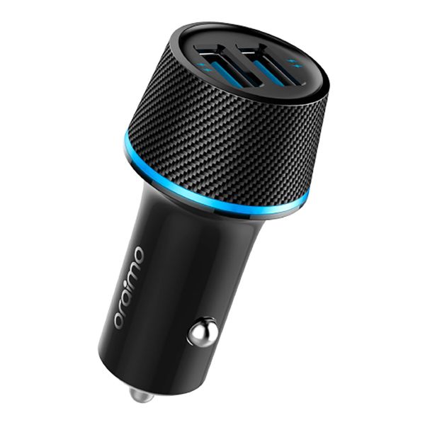 Imagen de Cargador De Auto Oraimo 2 Usb 2,1A Anillo Led