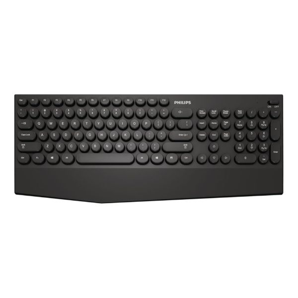 Imagen de Teclado Usb BT 2,4G Philips SPK6303 104 Teclas Redondeadas