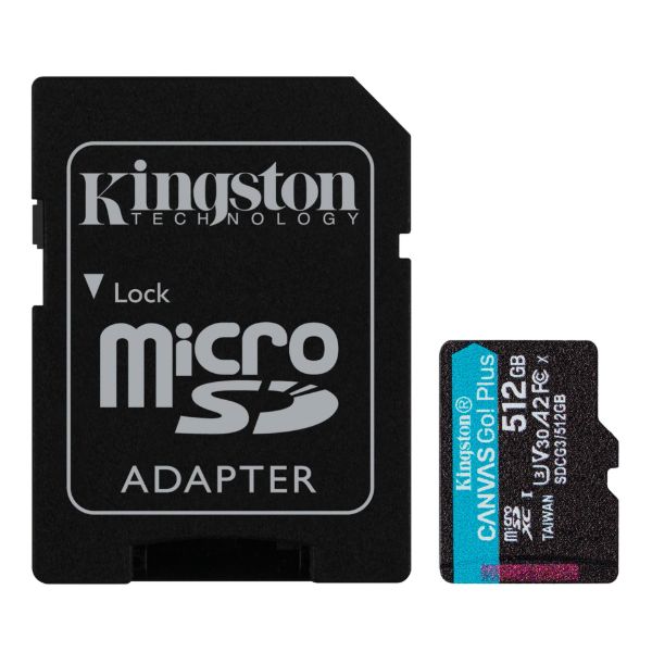 Imagen de Memoria Micro Sd Kingston 512gb 170mb/s 90mb/s