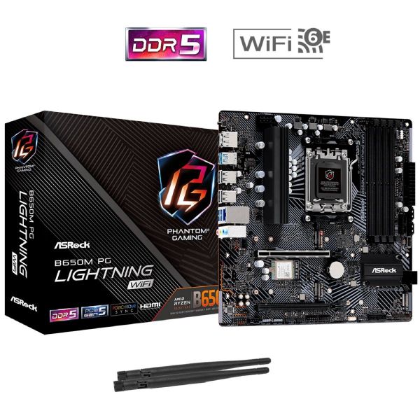 Imagen de Motherboard Asrock B650m Pg Lightning Wifi D5 Am5