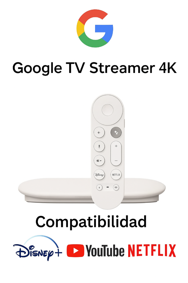 Nuevo Google TV Streamer 4K 2025 en Uruguay – Netflix, Disney+, YouTube y más