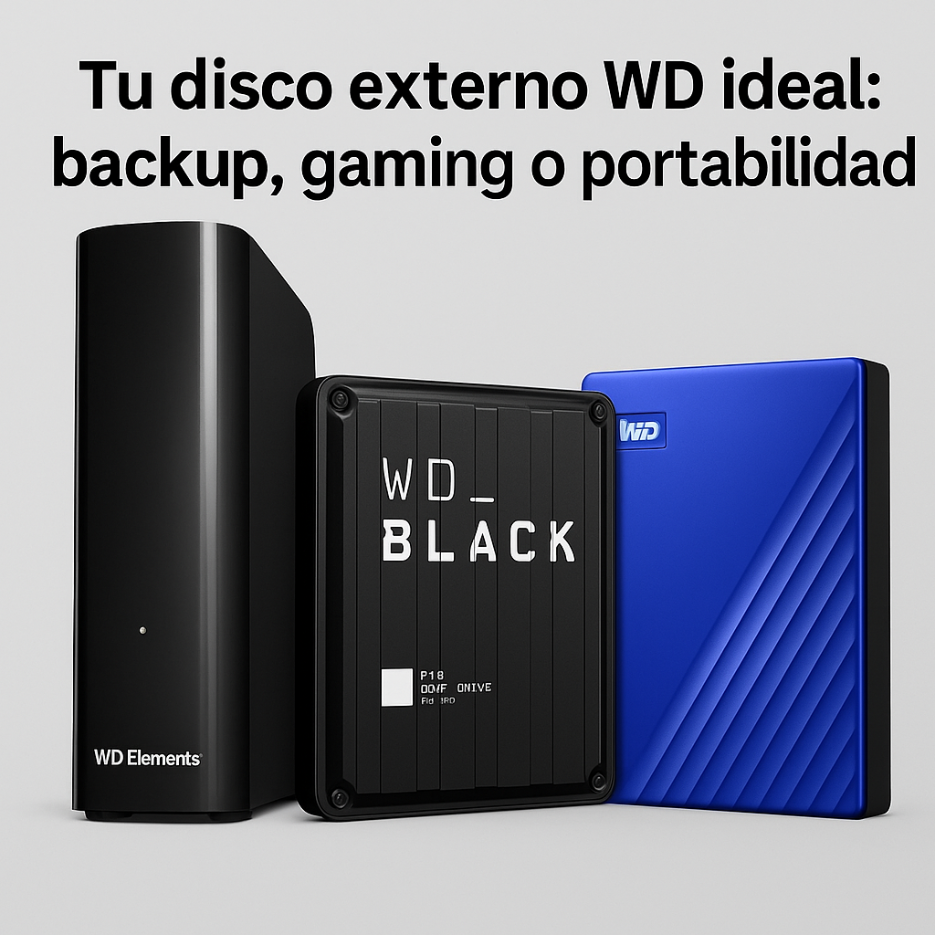 Discos Externos Western Digital para PC y CONSOLAS: ¿Cuál elegir en 2025? PS4, PS5 y más