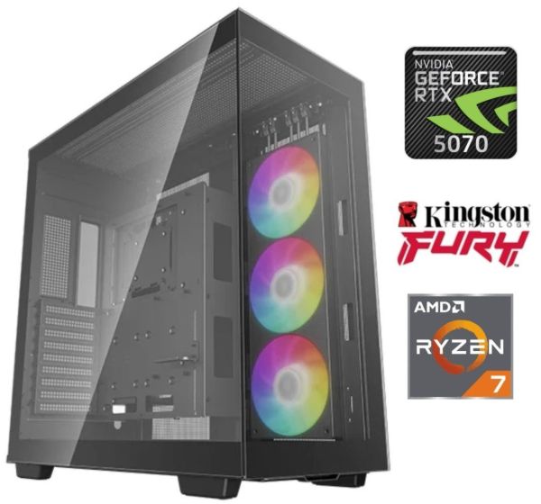 Imagen de Equipo Gamer Ryzen 7 9800X3D, 32GB, 1TB NVMe, RTX 5070 12GB