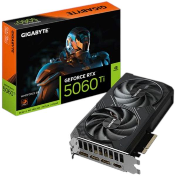 Imagen de GIGABYTE RTX 5060 Ti WINDFORCE OC 8GB (GV-N506TWF2-8GD)