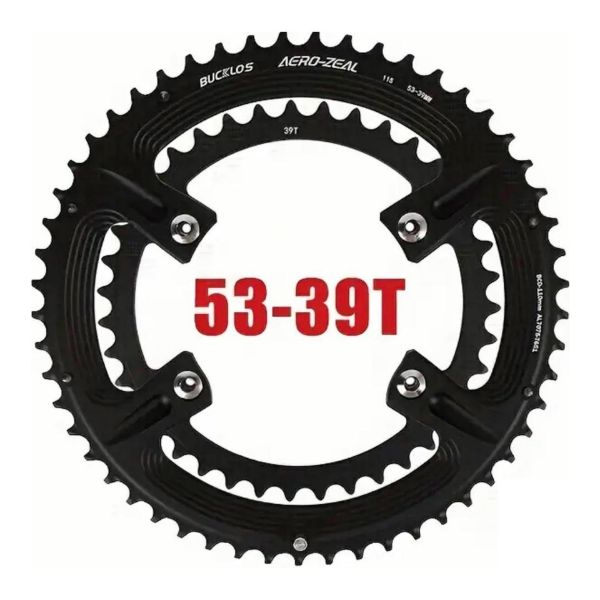 Imagen de Plato Para Cadena De Bicicleta Bucklos 53-39t 10/11/12V
