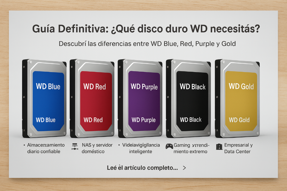 Discos duros Western Digital en Uruguay: precios, modelos y capacidades (2025)